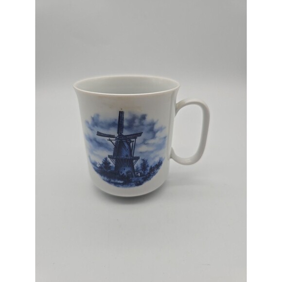 Vintage Ter Steege b.v. Delft Blauw Coffee Mug Hand Decorated in Holland - Picture 1 of 10